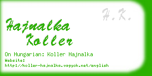 hajnalka koller business card